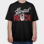 Rock On Red, Tricou Oversize Barbati (Unisex)