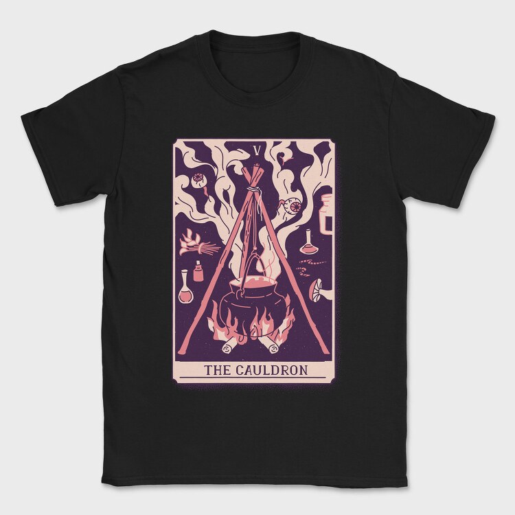 Cauldron Mystical Tarot Card The Cauldron Si, Tricou Barbati (Unisex)
