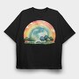 Rainbow Trees Clouds, Tricou Oversize Barbati (Unisex)