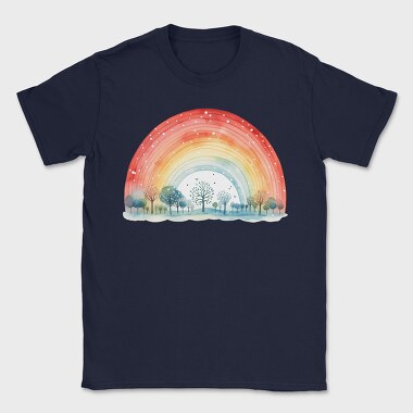 Rainbow Trees Sky, Tricou Barbati (Unisex)