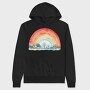 Rainbow Trees Sky, Hanorac Oversize Barbati (Unisex)