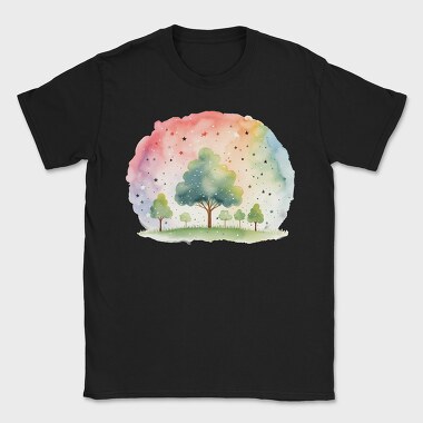 Rainbow Trees Stars, Tricou Barbati (Unisex)