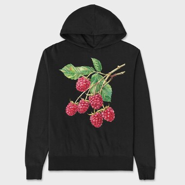 Raspberries Branch, Hanorac Oversize Barbati (Unisex)