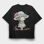 Raspberry Hat Girl, Tricou Oversize Barbati (Unisex)