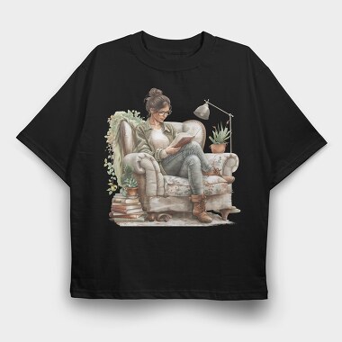 Reading Nook Club, Tricou Oversize Barbati (Unisex)