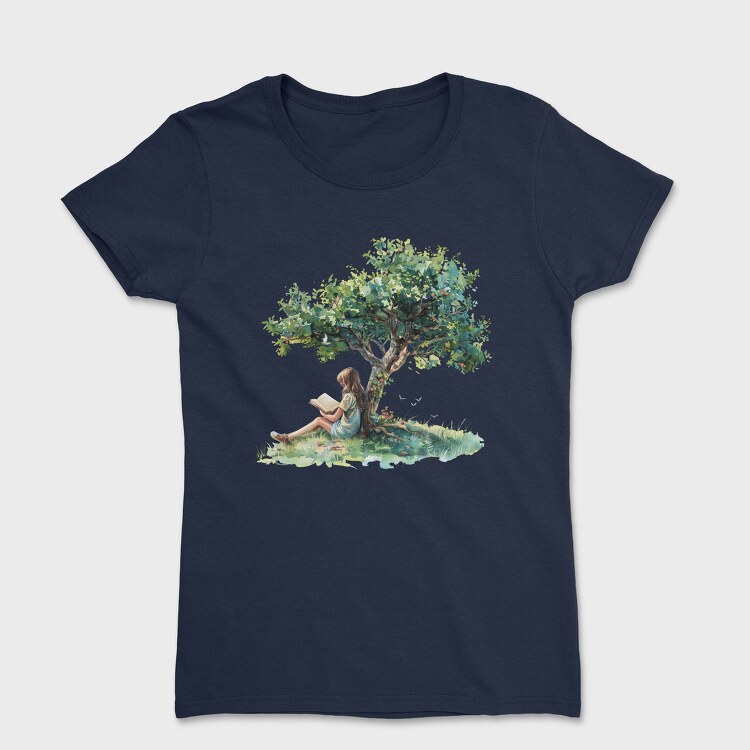 Reading Under Tree Blossom, Tricou Femei