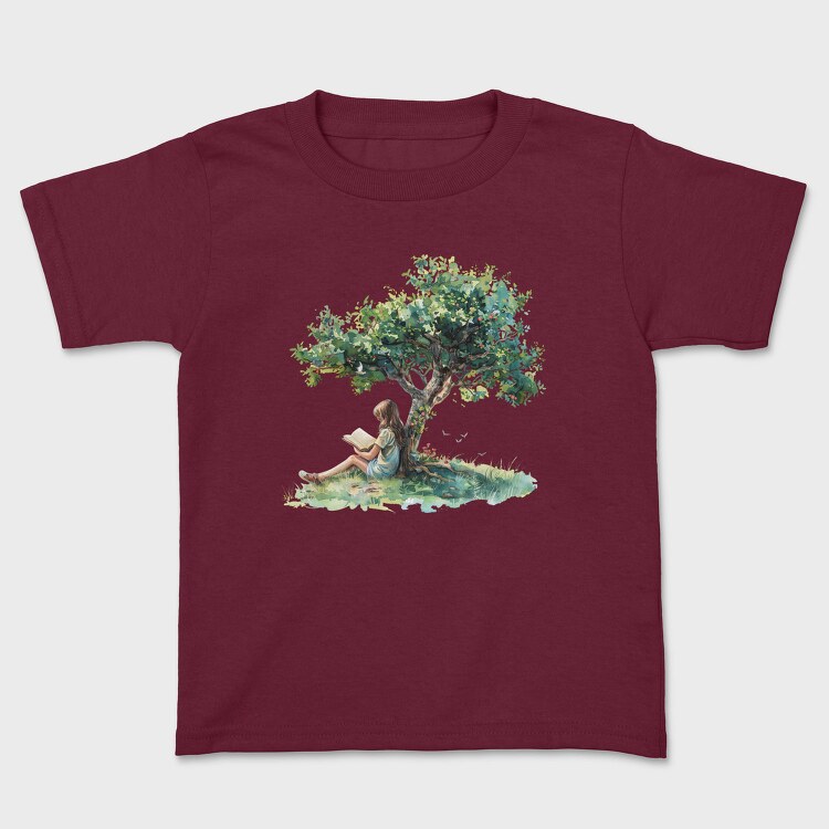 Reading Under Tree Blossom, Tricou Copii