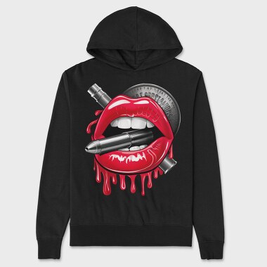 Rebel Lips Bite, Hanorac Oversize Barbati (Unisex)
