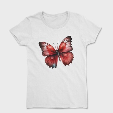Red Butterfly Clipart, Tricou Femei