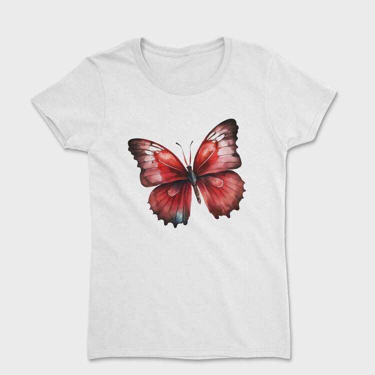 Red Butterfly Clipart, Tricou Femei