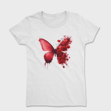 Red Butterfly Floral, Tricou Femei