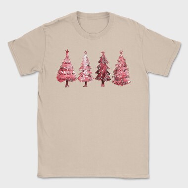 Red Christmas Trees Set, Tricou Barbati (Unisex)