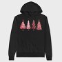 Red Christmas Trees Set, Hanorac Oversize Barbati (Unisex)