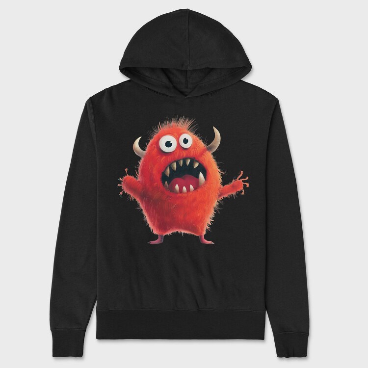 Red Monster Scream, Hanorac Oversize Barbati (Unisex)