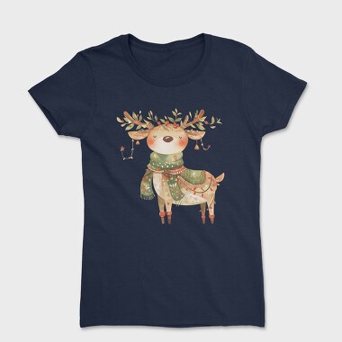 Reindeer Christmas Hat, Tricou Femei
