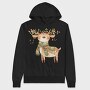 Reindeer Christmas Hat, Hanorac Oversize Barbati (Unisex)