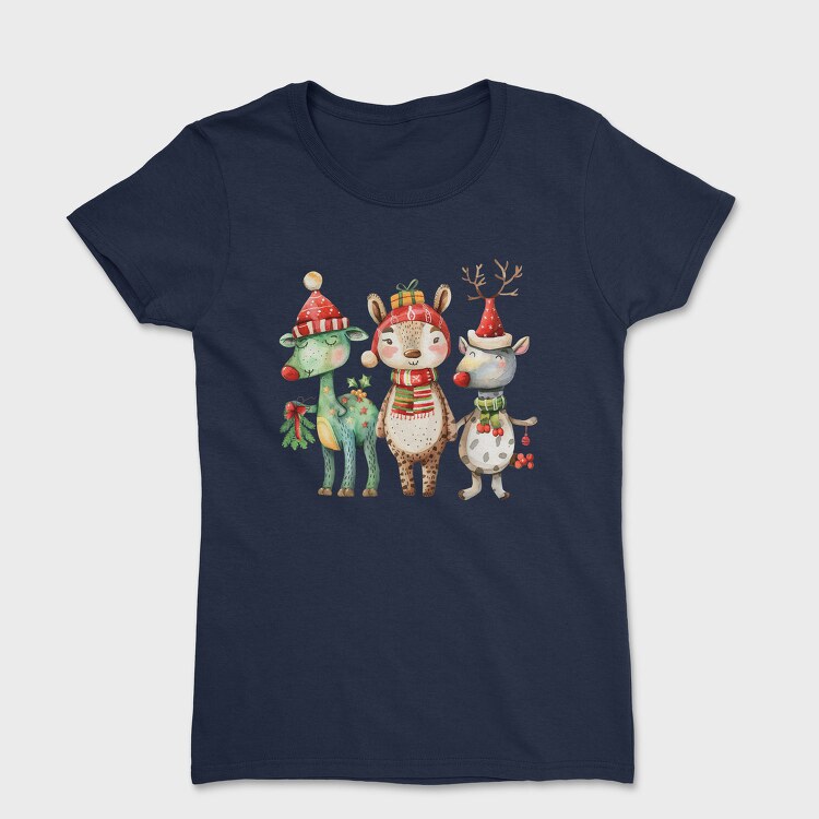 Reindeer Friends Christmas, Tricou Femei