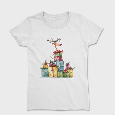 Reindeer Gift Stack, Tricou Femei