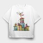 Reindeer Gift Stack, Tricou Oversize Barbati (Unisex)