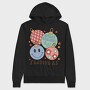 Retro Christmas Balls, Hanorac Oversize Barbati (Unisex)
