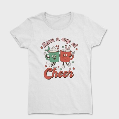 Retro Christmas Cups, Tricou Femei