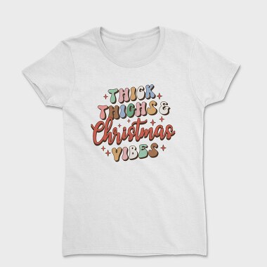 Retro Christmas Vibes, Tricou Femei