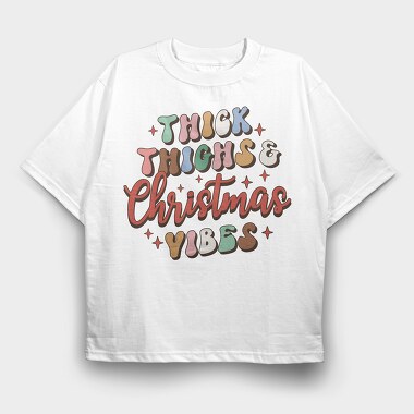 Retro Christmas Vibes, Tricou Oversize Barbati (Unisex)