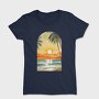 Retro Ocean Sunset, Tricou Femei