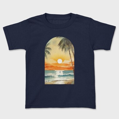 Retro Ocean Sunset, Tricou Copii