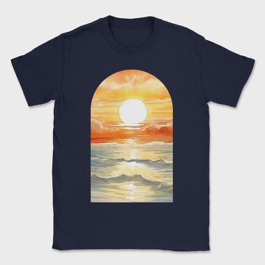 Retro Sunset Ocean Moved, Tricou Barbati (Unisex)