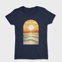 Retro Sunset Ocean Moved, Tricou Femei