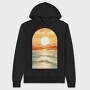Retro Sunset Ocean Moved, Hanorac Oversize Barbati (Unisex)