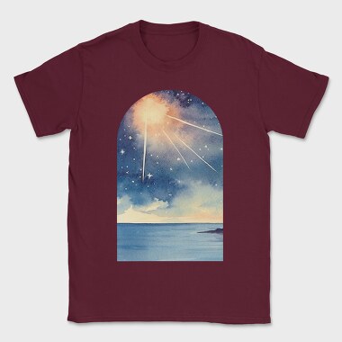 Retro Sunset Ocean, Tricou Barbati (Unisex)