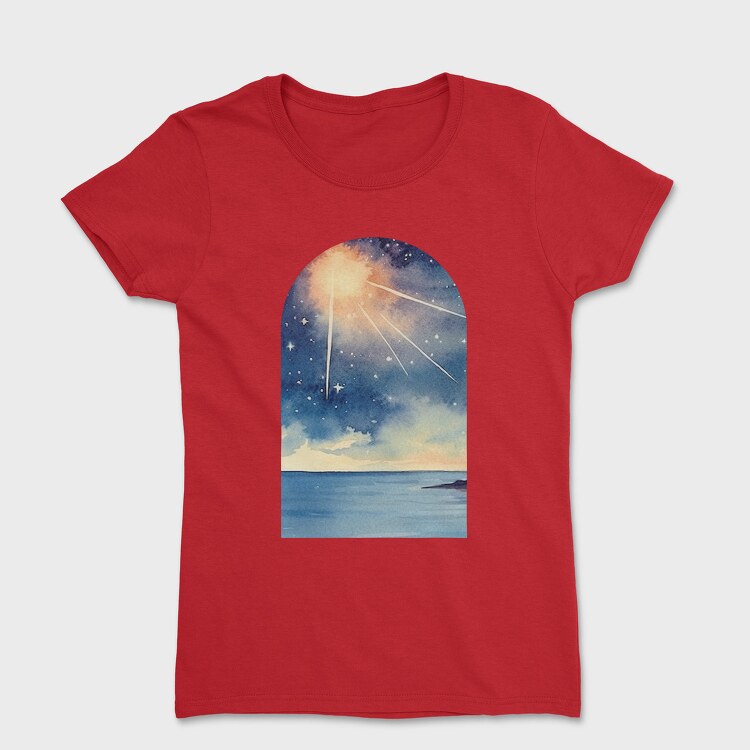 Retro Sunset Ocean, Tricou Femei