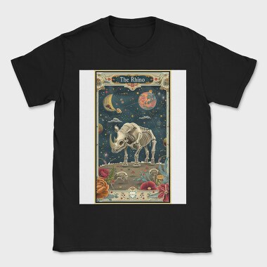 Rhino Skeleton Space, Tricou Barbati (Unisex)