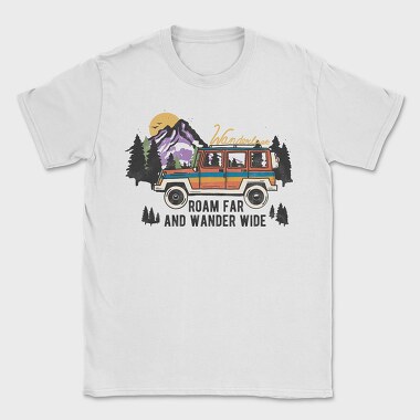 Roam Far Wanderlust, Tricou Barbati (Unisex)