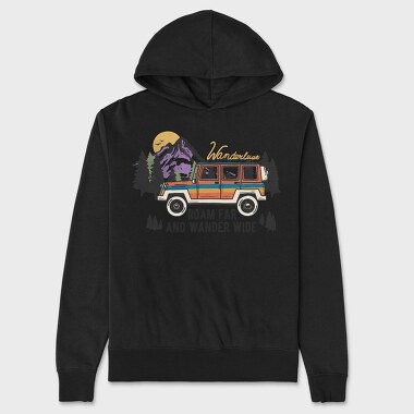 Roam Far Wanderlust, Hanorac Oversize Barbati (Unisex)