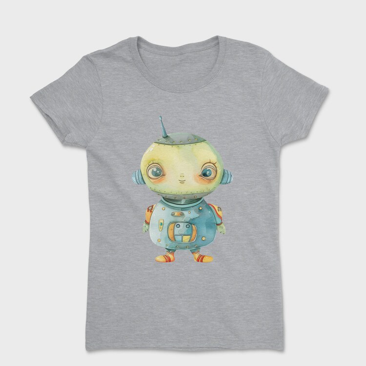 Robot Cute Spaceship, Tricou Femei