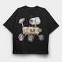 Robot Moon Explorer, Tricou Oversize Barbati (Unisex)