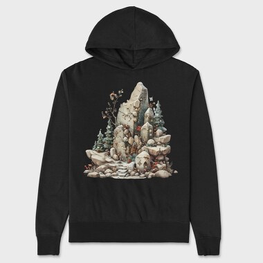 Rock Christmas Garden, Hanorac Oversize Barbati (Unisex)