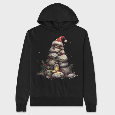 Rock Christmas Tree, Hanorac Oversize Barbati (Unisex)
