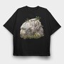 Rock Flower Garden, Tricou Oversize Barbati (Unisex)
