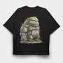 Rock Monster Garden, Tricou Oversize Barbati (Unisex)
