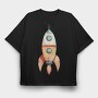 Rocket Launch Ride, Tricou Oversize Barbati (Unisex)