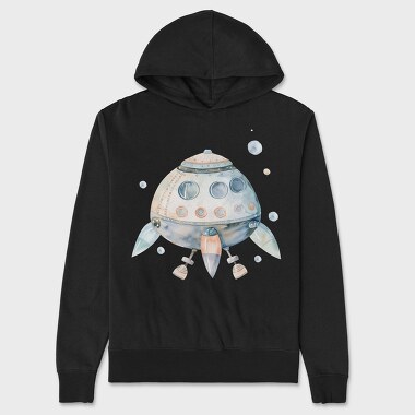 Rocket Spacecraft Art, Hanorac Oversize Barbati (Unisex)