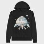 Rocket Spacecraft Art, Hanorac Oversize Barbati (Unisex)