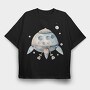 Rocket Spacecraft Art, Tricou Oversize Barbati (Unisex)