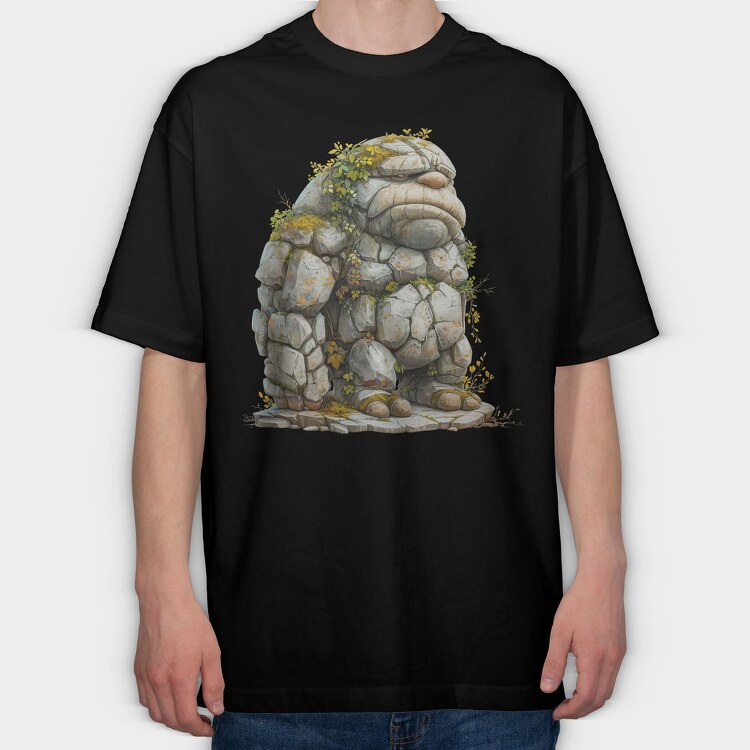 Rock Monster Garden, Tricou Oversize Barbati (Unisex)