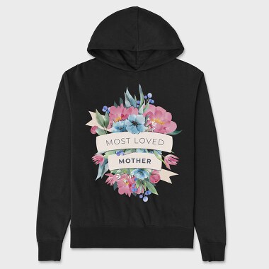 Watercolor Flowers Mother, Hanorac Oversize Barbati (Unisex)