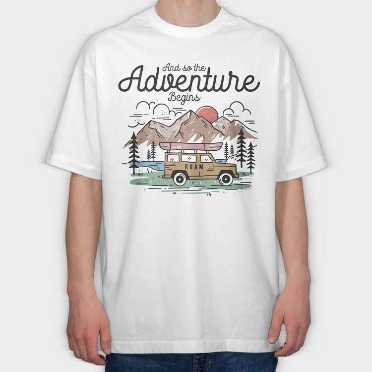 Roam Mountain Adventure, Tricou Oversize Barbati (Unisex)